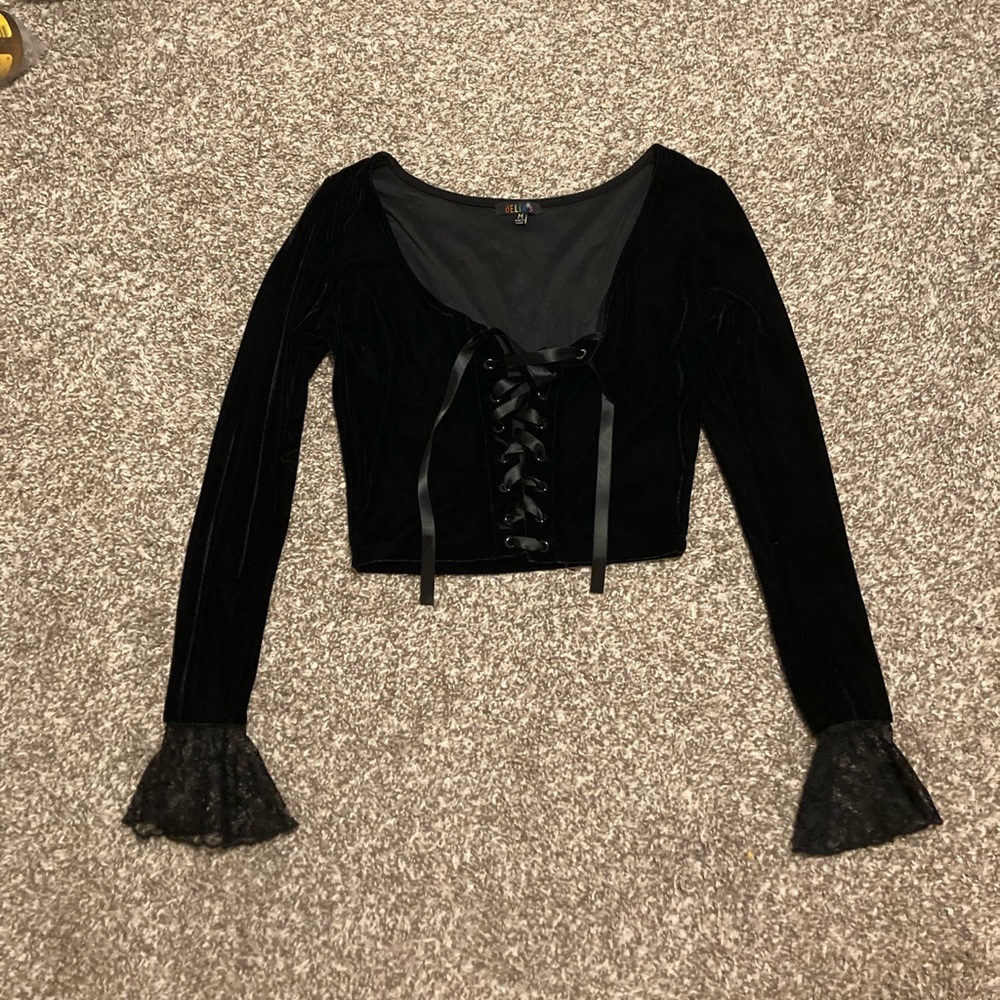 Delia’s lace up blouse